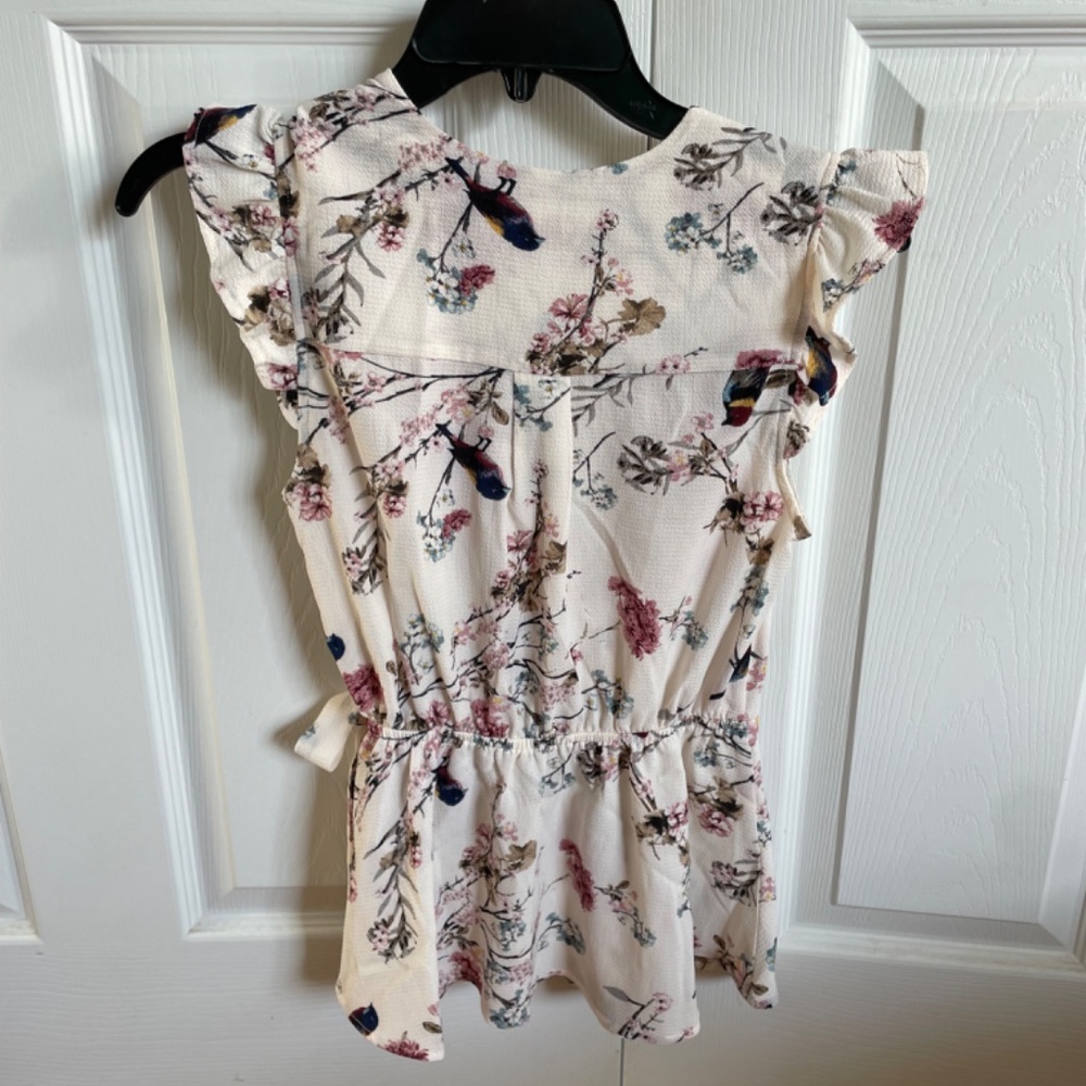 Women’s new sleeveless mock wrap blouse Size S - Picture 2 of 3
